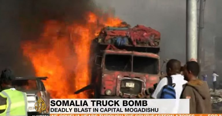 Mengerikan! Bom Truk Meledak di Somalia, Puluhan Orang Tewas dan Terluka