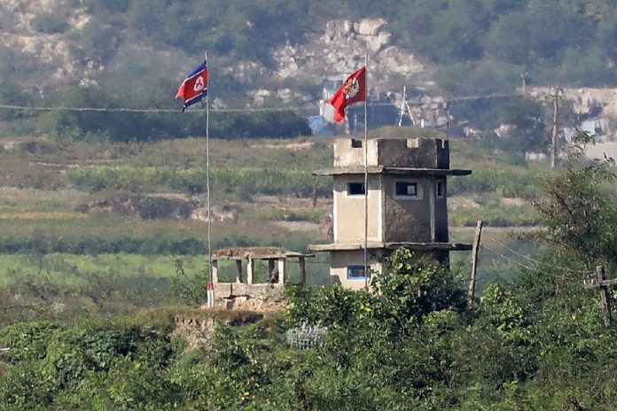pos penjagaan militer korea utara