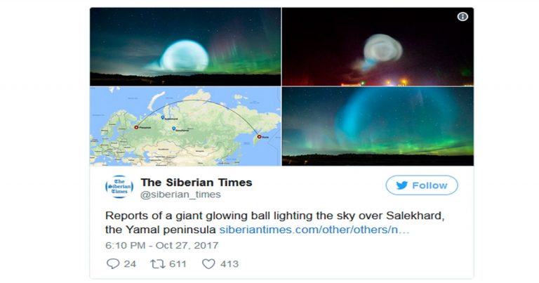 Bola Bercahaya Spektakuler Terlihat di Utara Siberia, Warga Menduga-duga “Invasi Alien” Ternyata Ini yang Terjadi