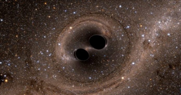 tabrakan dua lubang hitam
