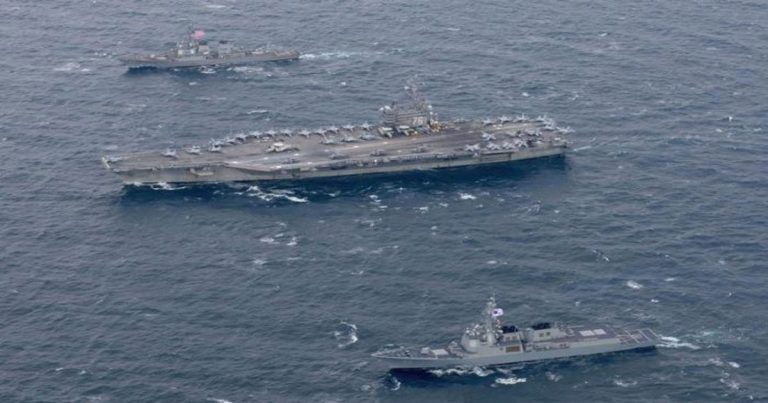AS Kerahkan Kapal Induk USS Ronald Reagan Saat Latihan Militer Dekat Korea Utara