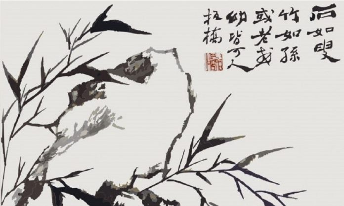 Lukisan bambu Zheng Banqiao.