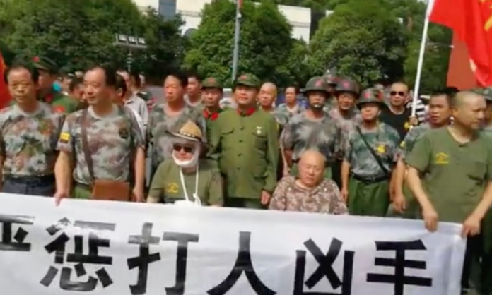 demonstrasi veteran cina tiongkok
