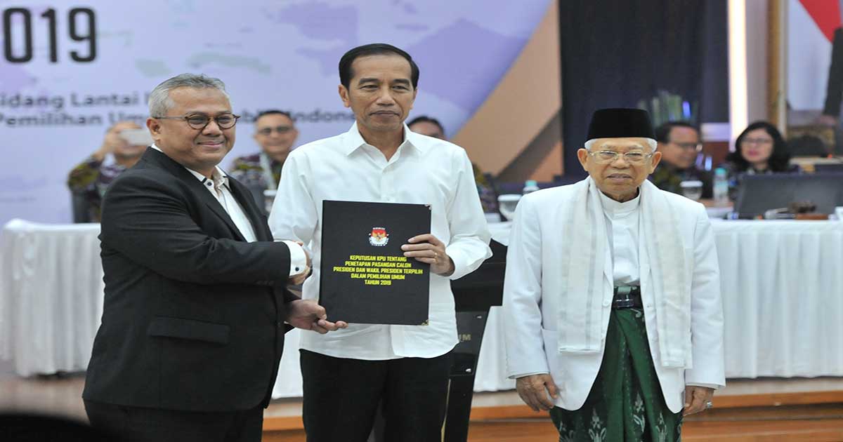 KPU RI Tetapkan Jokowi-Maruf Pemenang Pilpres 2019 