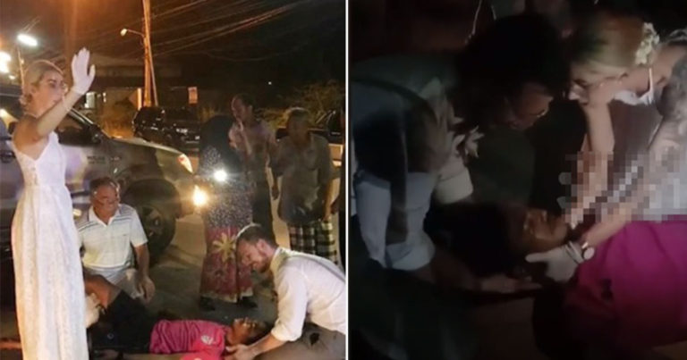Dokter yang Baru Saja Menikah Berhenti untuk Membantu Pengendara Sepeda Motor Terluka yang Bertabrakan dengan Truk