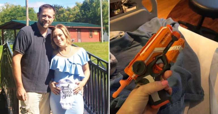 Seorang Ibu Membuat Suaminya Tetap Terjaga di Ruang Bersalin dengan Menggunakan Nerf Gun
