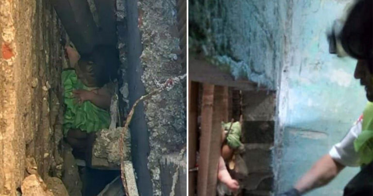 Penyelamatan Dramatis Seorang Bayi yang Terjebak di Antara 2 Dinding