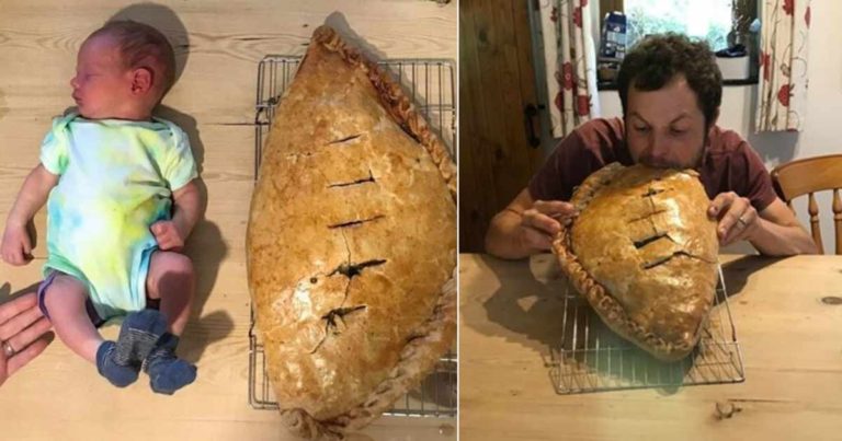 Dia Merayakan Kelahiran Bayinya dengan Memakan Kue Seberat 2,8 Kilogram dengan 7.000 Kalori