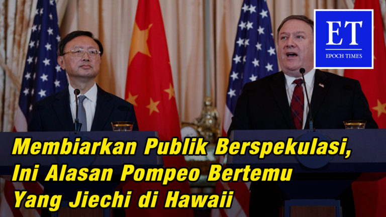 Membiarkan Publik Berspekulasi, Ini Alasan Pompeo Bertemu Yang Jiechi di Hawaii