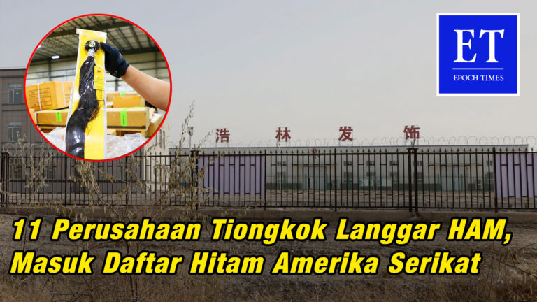 11 Perusahaan Tiongkok Langgar HAM, Masuk Daftar Hitam Amerika Serikat