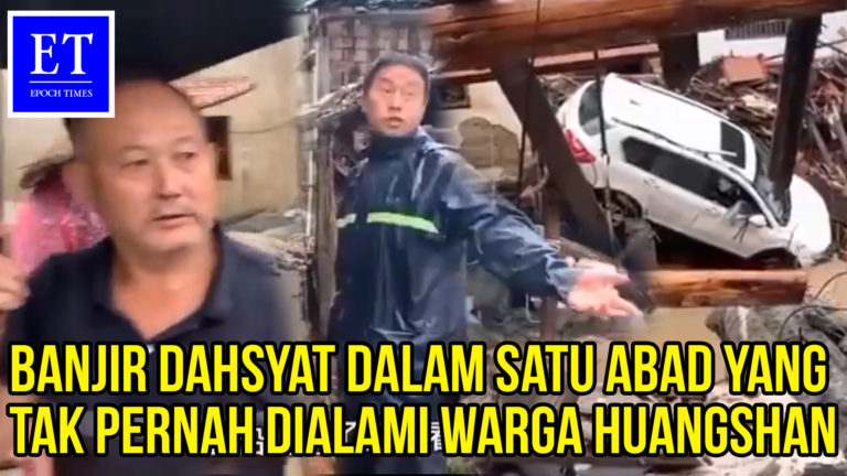 Banjir Sungguh Dahsyat!!! Tak Pernah Dialami Warga Huangshan dalam Satu Abad ini