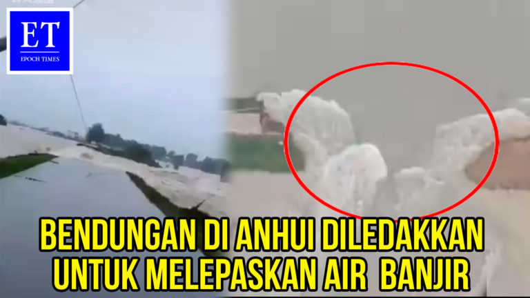 Bendungan di Anhui Diledakkan untuk Melepaskan Air Banjir