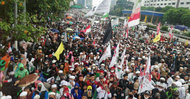 Aksi 1607 dan Ganyang Komunis, Massa Ormas Islam Serukan Cabut RUU HIP