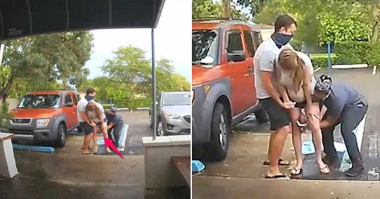 Kamera Pengawas Merekam Saat Seorang Wanita Melahirkan Sambil Berdiri di Tempat Parkir