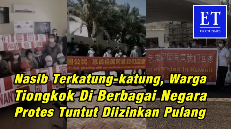 Nasib Terkatung-katung, Warga Tiongkok di Luar Negeri Protes Bentang Spanduk Tuntut Diizinkan Pulang