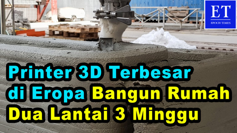 Printer 3D Terbesar di Eropa, Bangun Rumah Dua Lantai 3 Minggu, Kekuatan Lebih Baik