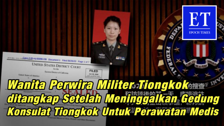Wanita Perwira PKT ditangkap Saat Keluar dari Gedung Konsulat Tiongkok untuk Berobat