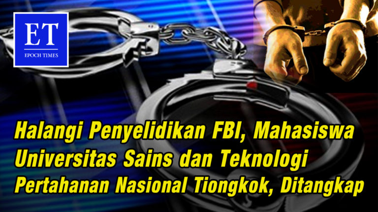 Mahasiswa Universitas Pertahanan Nasional Tiongkok Ditangkap FBI Karena Merusak Hard Drive