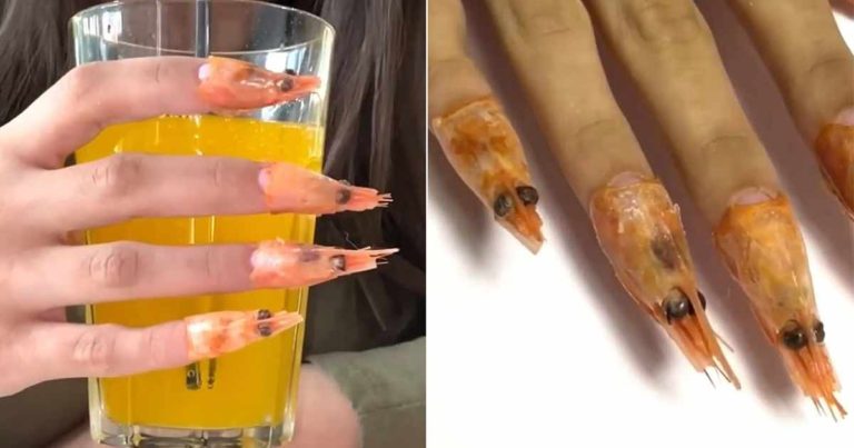 Salon Kuku yang Terkenal dengan Desainnya yang Aneh Dikecam Netizen Karena Menggunakan Kepala Udang dalam Manikur Terbarunya