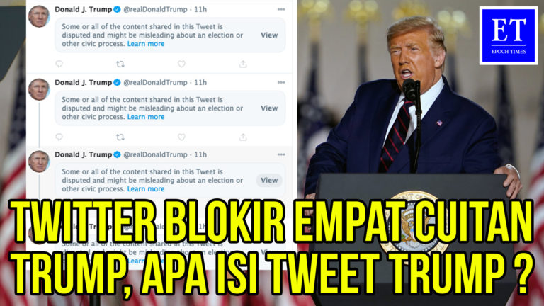 Twitter Blokir Empat Cuitan Trump, Apa Isi Tweet Trump?