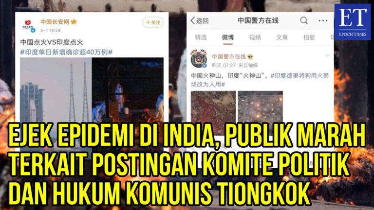 Ejek Epidemi di India, Publik Marah Terkait Postingan Komite Politik dan Hukum Komunis Tiongkok