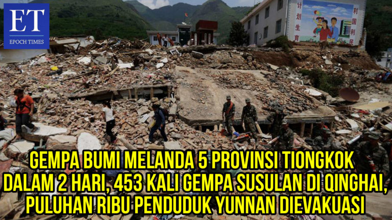 Gempa Bumi Melanda 5 Provinsi Tiongkok Dalam 2 Hari, 453 Kali Gempa Susulan di Qinghai, Pulu…..