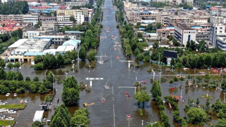 Kota Weihui, Henan, Tiongkok Menjadi Kota Air Terpencil, 600.000 Jiwa Mengungsi
