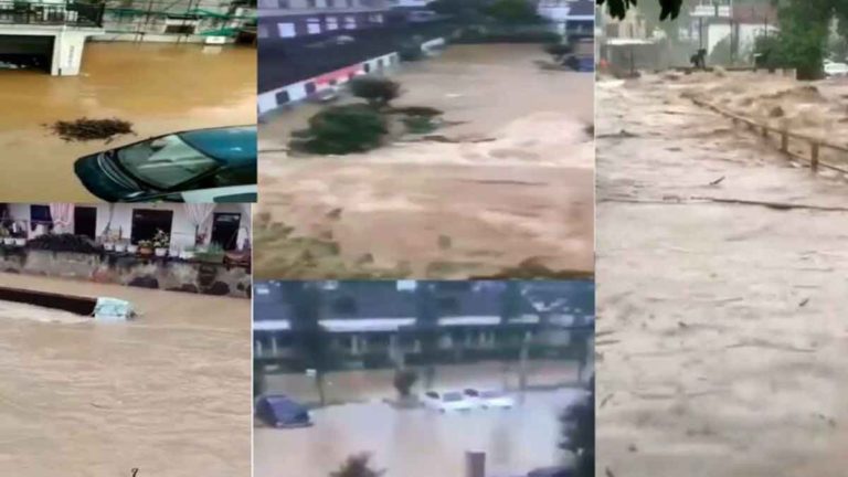 Ketika Terjangan Topan Masih Belum Mendarat, Banjir Melanda Banyak Wilayah di Zhejiang, Tiongkok Mengakibatkan Rumah Terendam dan Orang Hanyut