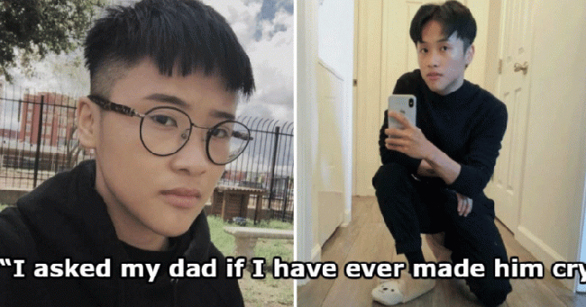 Seorang Pria Muda di Tiongkok Bertanya pada Ayahnya Apakah Dia Pernah Membuatnya Menangis