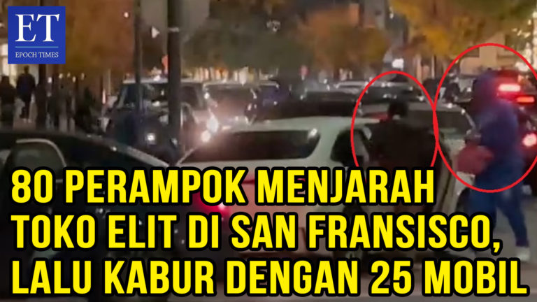 80 Perampok Bertopeng Menjarah Toko Elit di San Fransisco, Lalu Kabur dengan 25 Mobil