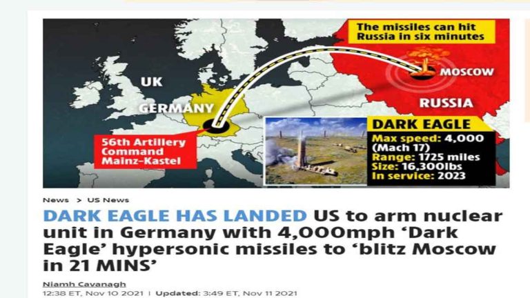Pertama Kalinya Sejak Perang Dingin! AS Aktifkan Rudal Hipersonik “Dark Eagle” di Jerman yang Bisa Ditembakkan ke Rusia