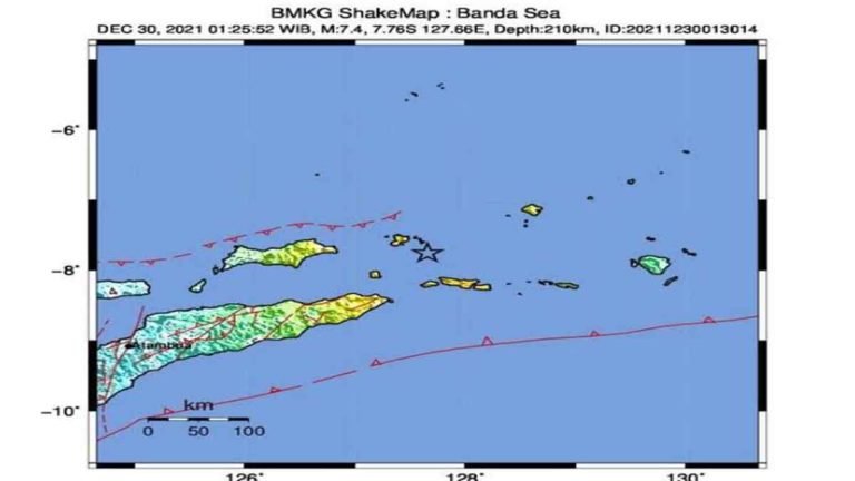 Gempa Magnitudo 7,4 Dirasakan Warga Wilayah Maluku Barat Daya, Tidak Berpotensi Tsunami