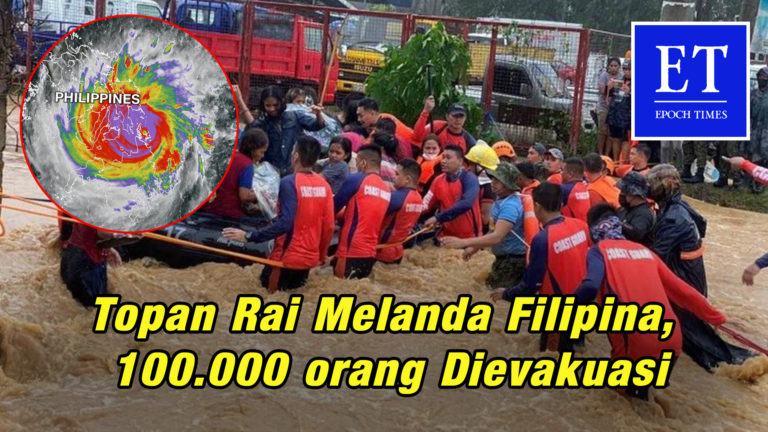 Topan Rai Melanda Filipina, 100.000 orang Dievakuasi