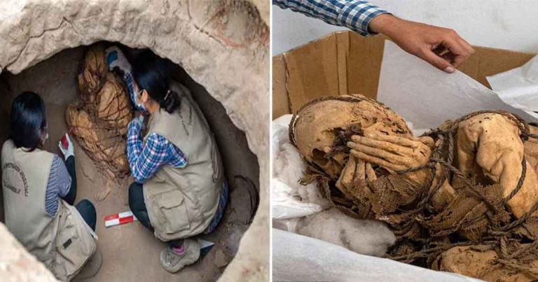 Mumi Misterius Berusia 1.200 Tahun Ditemukan di Sebuah Makam di Peru dengan Seluruh Tubuhnya Diikat TALI dan Tangannya Menutupi Wajahnya