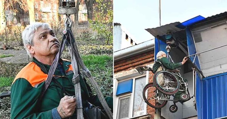 Pria dengan Kursi Roda yang Berjuang untuk Mencapai Apartemennya Membangun Lift Tenaga Surya Sendiri