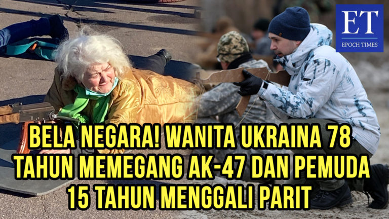 Bela Negara! Wanita Ukraina 78 Tahun Memegang AK-47 dan Pemuda 15 Tahun Menggali Parit