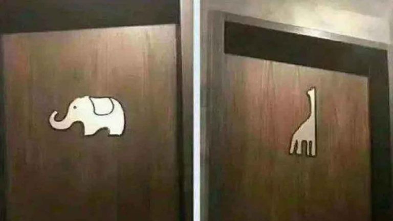 Bagaimana Membedakan Toilet Pria dan Wanita Jika Gambarnya Gajah dan Jerapah？