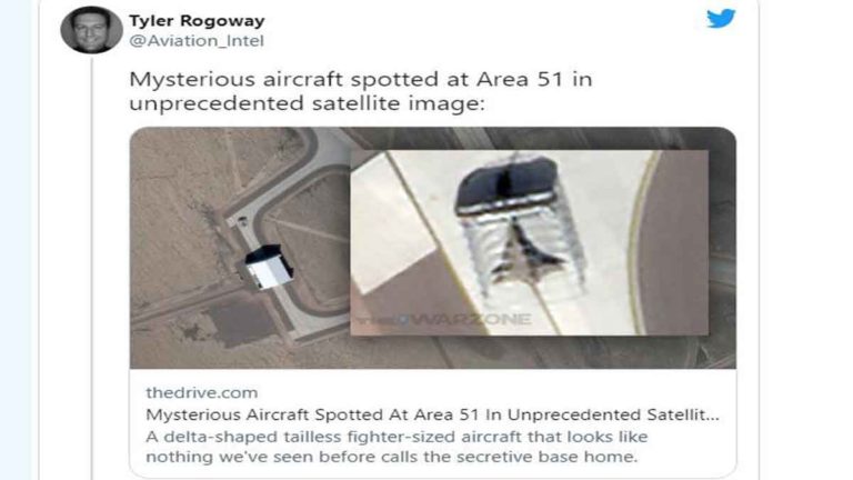 Satelit Menangkap Foto Pesawat Misterius Bersayap Segitiga di Area 51 AS