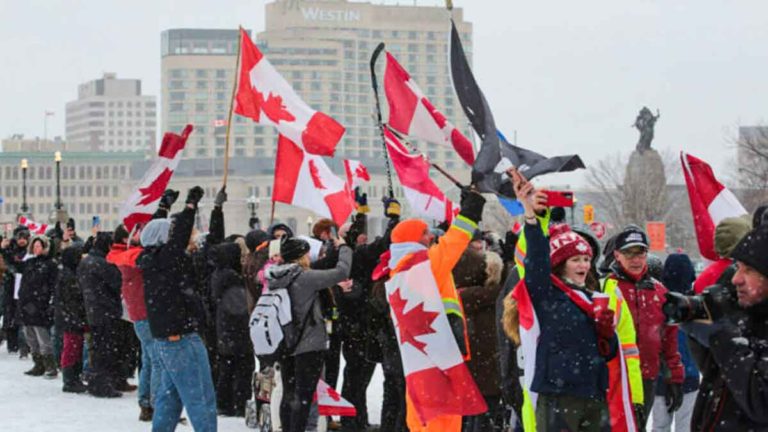 Demonstrasi Sopir Truk Kanada Terus Berkobar, Anti Mandat Vaksin Menyebar ke Seluruh Dunia