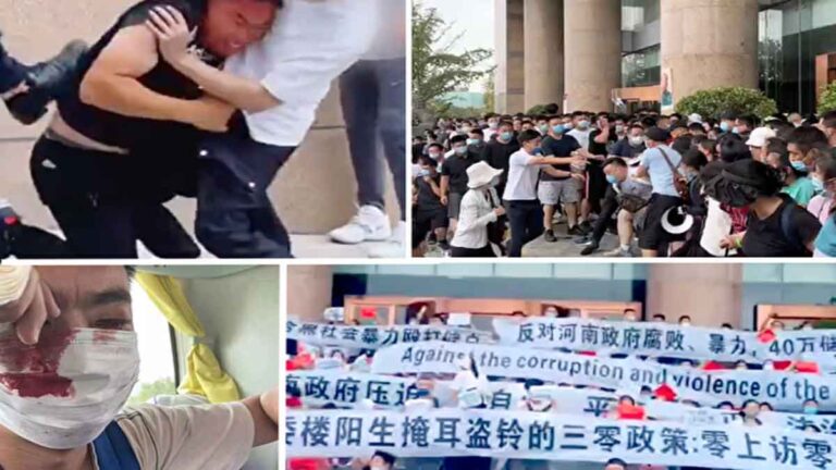 Ribuan Nasabah di Zhengzhou, Tiongkok Gelar Aksi Protes Hingga Diserang, Aparat Tangkap Demonstran Serta Diangkut dengan 40 Bus