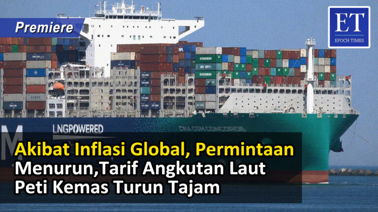 Akibat Inflasi Global, Permintaan Menurun, Tarif Angkutan Laut Peti Kemas Turun Tajampeti