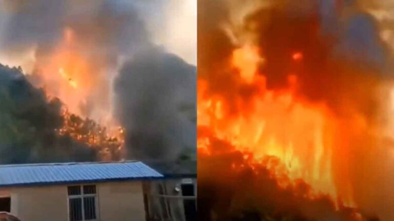 Kebakaran Hutan di Xintian, Hunan, Tiongkok dari 17 Oktober Hingga Saat Ini Belum Dapat Dipadamkan