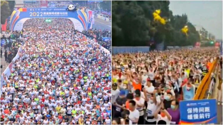 Kota Berpenduduk 20 Juta Jiwa di Tiongkok Menggelar Marathon Skala Besar di Bawah Pengendalian Pandemi yang Memicu Kontroversi