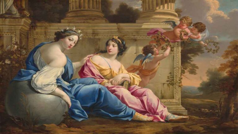 Panggilan untuk Memuji Kefasihan Surga: Lukisan ‘Muses Urania dan Calliope’ karya Simon Vouet