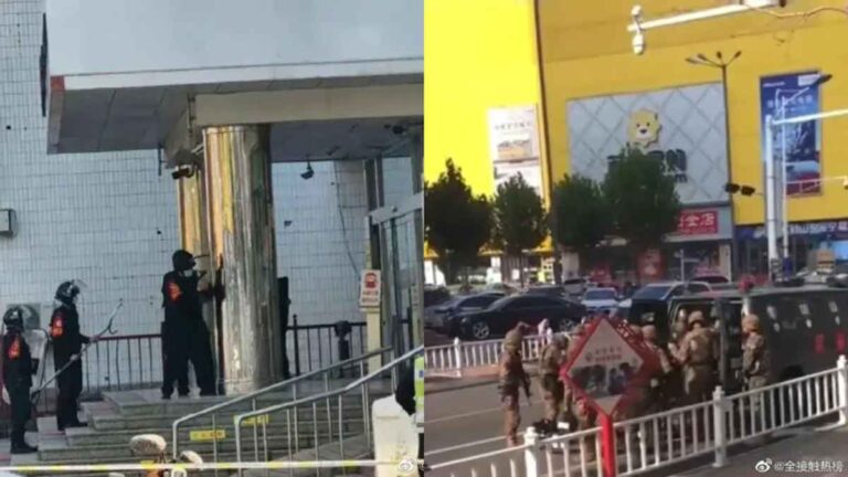 Perampokan Bank Terjadi di Kota Tai’an, Shandong, Tiongkok, Sejumlah Polisi Bersenjata Dikerahkan ke TKP