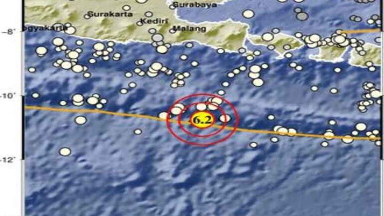 Gempa M 6,2 Mengguncang Jember, Terasa di Yogyakarta, Bali dan NTB