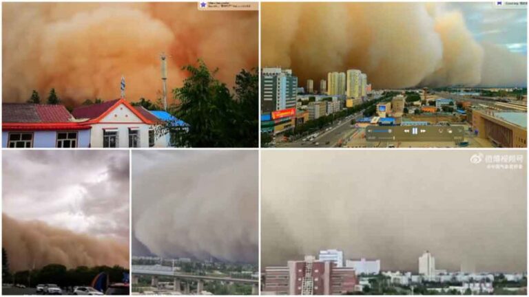 Badai Pasir Kembali Melanda Xinjiang, Debu dan Pasir Menyelimuti Kota Dalam Sekejap 