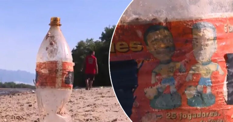 Botol Minuman Bersoda dari Piala Dunia 1998 Ditemukan Terdampar di Pantai di Brasil