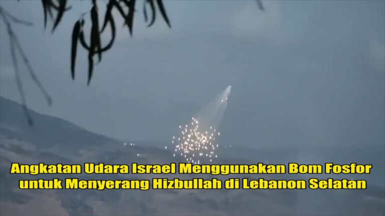 Detik-detik Tentara Israel Menjatuhkan Bom Fosfor untuk Menyerang Hizbullah di Lebanon Selatan