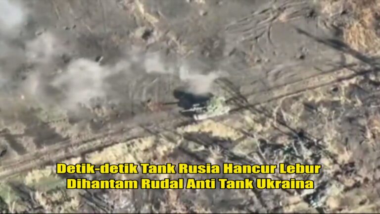 Detik-detik Tank Rusia Hancur Lebur Dihantam Rudal Anti Tank Ukraina